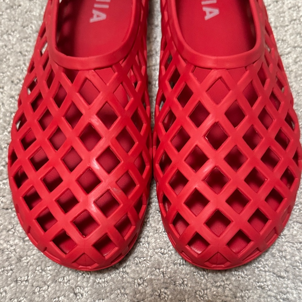 MIA Red Women's Jellie Flats - Jelly Shoes - Picture 4 of 5